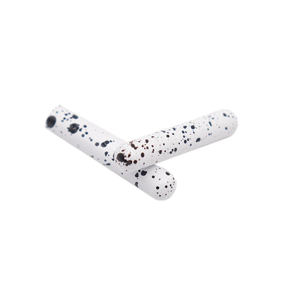 Weiou Manufacture converse Shoe Accessories White And Black Speckled Metal Head Aglets