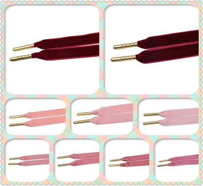 1.27CM Fluff Velvet Red Pink Peach Lace Single-Sded Cashmere Golden Metal Aglets Cords For Women