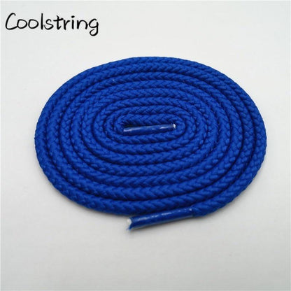 1 Pair Solid Color Round Shoe Laces Unisex Casual Shoelaces Sneakers Shoestring For Canvas Shoes