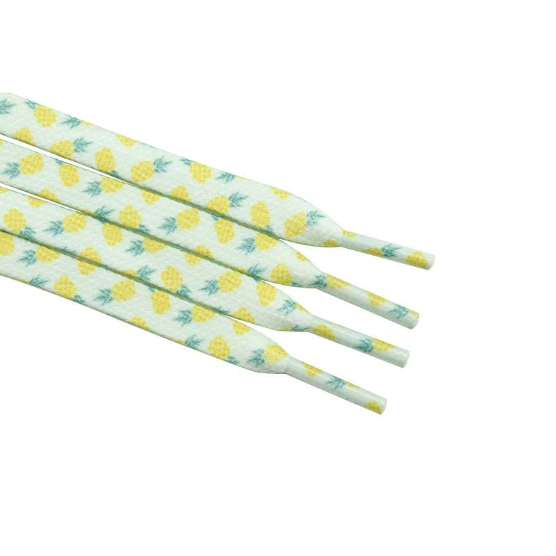 Weiou The New Listing Shoelaces 0.8 Cm Flat Printed Summer Pineapple Shoelaces  Ladies Favourite