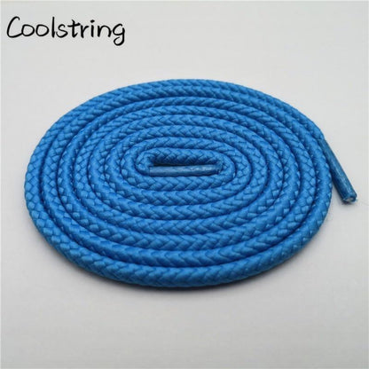 1 Pair Solid Color Round Shoe Laces Unisex Casual Shoelaces Sneakers Shoestring For Canvas Shoes