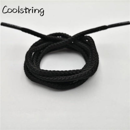 1 Pair Solid Color Round Shoe Laces Unisex Casual Shoelaces Sneakers Shoestring For Canvas Shoes