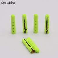 New 4pcs/Set 4-23mm Fluorescent Yellow Orange Painting Metal Tips For Shoelace Drawstring Clothing