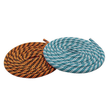 4.5MM Double Color Combination Orange Sky Blue Shoelaces No Elastic Stonger Ropes For Sneaker Sport