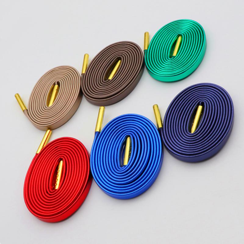 Weiou Nice 7MM Top Shoelaces Clothing Business Promotional Gift Items For Trendy Metallic Laces Nice