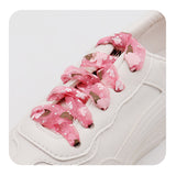 Weiou Manufacturer Shoe Accessories Support Custom Logo And Color Pink Flat Snow Yarm Printed Shoelaces For Shoes