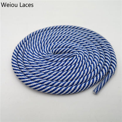 Weiou Promotional Shoelaces 0.45 cm Round Rope Striped Gingham Outdoor Sneaker Sports Shoestrings