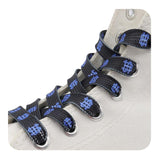 Weiou Printed Sports Hiking Shoelaces 1 Cm Print Blue Phantom Polyester High Quality Shoestrings Non