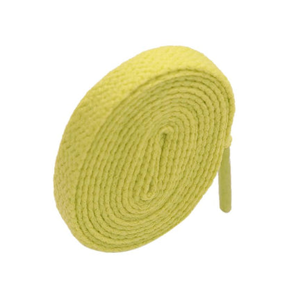 Weiou 8MM Breezy Yellow Apricot Mesh Flat Shoelaces Warm Color Runnning Basketball Sneaker Youth