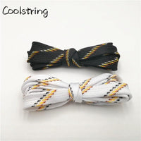 Premium Polyester Striped Shoelaces Chromatic Canvas Bootlace For Sneakers Sport Clothes Cap Pants