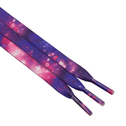 Weiou 8MM Starry Purple Laces Heat Transfer Printing Shoelace 2021 New Arrival Hot Pressing Cotton