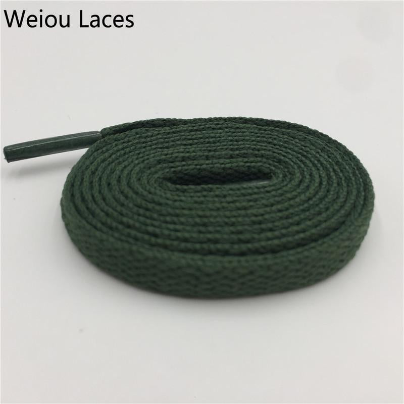 Weiou High Quality 8mm Polyester Fashion Sports Casual Shoe Lace Solid Single Layer Flat Sneakers