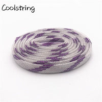 7mm Double Layer Shinning Colorful Glitter Shoelaces Long Shoe Laces White Black Red Gold Silver