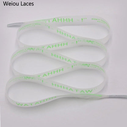 Weiou Hot Style Fashion Clothing 15mm Waterproof Ribbon Printing WATAHHH Flat PVC Laces Transparent