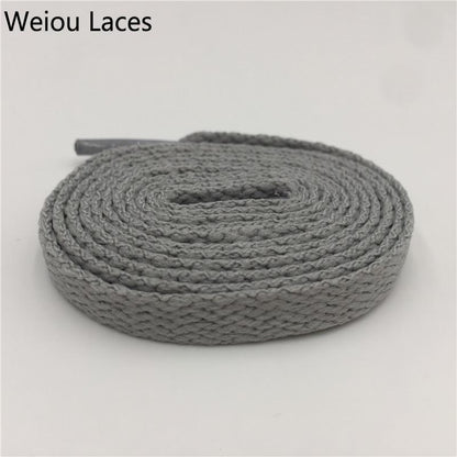 Weiou High Quality 8mm Polyester Fashion Sports Casual Shoe Lace Solid Single Layer Flat Sneakers