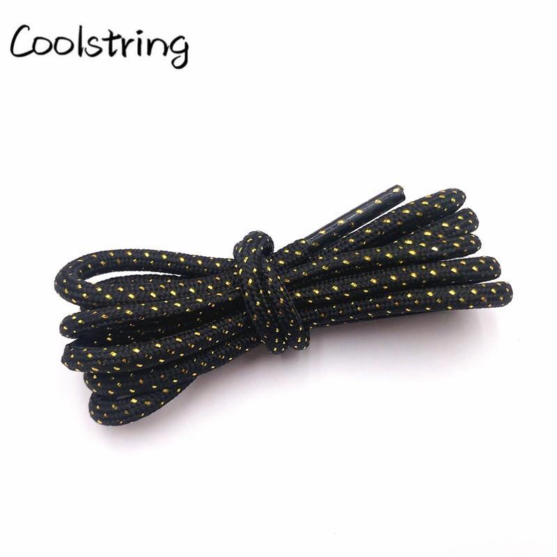 4.5mm Fashion Striped Glitter Round Rope Shoelaces Shiny Shimmering Shoe Laces Shiny Sparkly For