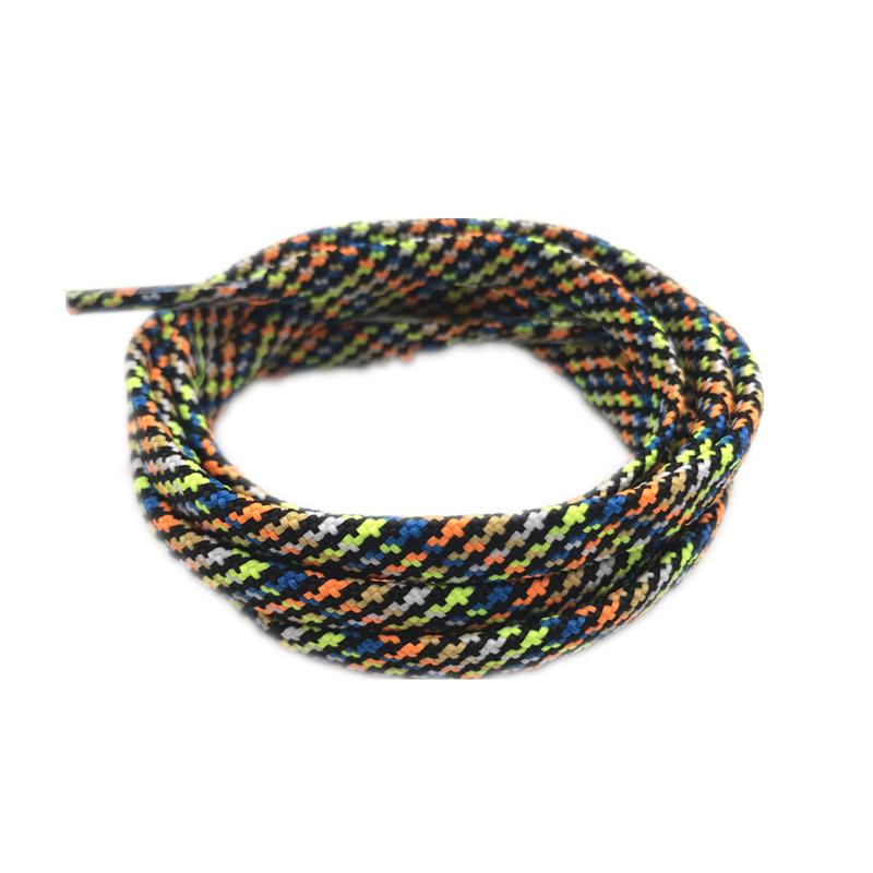 Weiou New 7mm Colorful Polyester Shoelace Flat Personality Customize Shoe Lace Coloured Shoestring