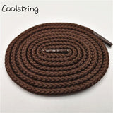 1 Pair Solid Color Round Shoe Laces Unisex Casual Shoelaces Sneakers Shoestring For Canvas Shoes