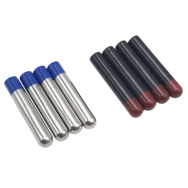 4x22mm 4pcs A Set Silver-Blue Black-Red Shoelaces End Metal Capsule Type Aglets Garment Shoelace