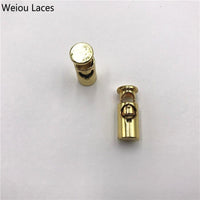 Weiou(20Pcs/10sets) Luxury Shoe Buckle Stoppers Zinc Alloy Metal Cord Lock Hollow Spring Buckles