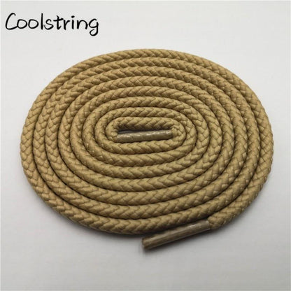 1 Pair Solid Color Round Shoe Laces Unisex Casual Shoelaces Sneakers Shoestring For Canvas Shoes