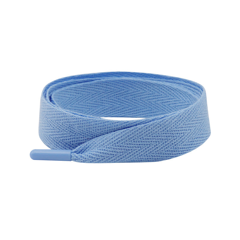 Weiou manufacturer silk shoelace herringbone belt with plastic buckle support customized metal or plastic buckle