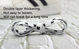 8MM Black White X Symbol Top Shoelaces Men Women Sneakers Canvas High Quality Cords Wide Ropes For