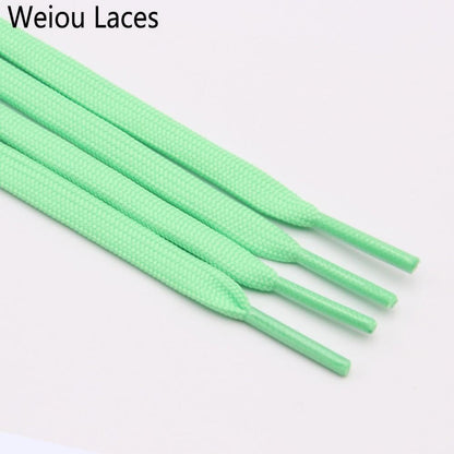 Weiou Basics Flat 7mm Laces Colorful Shoelaces Solid Color Polyester Tubular Sneakers Shoestring For