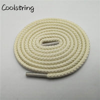 1 Pair Solid Color Round Shoe Laces Unisex Casual Shoelaces Sneakers Shoestring For Canvas Shoes