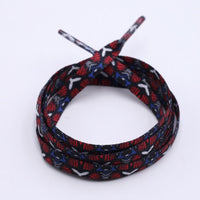 Wild Printed Boot Laces Flat Single Layer Network Printing Shoelaces Korean Version For Men Women