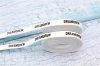 8MM Double Layer Stronger Polyester Shoelaces "DREAMQREW" Letter Printing Unisex For Canvas Boots