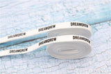 8MM Double Layer Stronger Polyester Shoelaces "DREAMQREW" Letter Printing Unisex For Canvas Boots