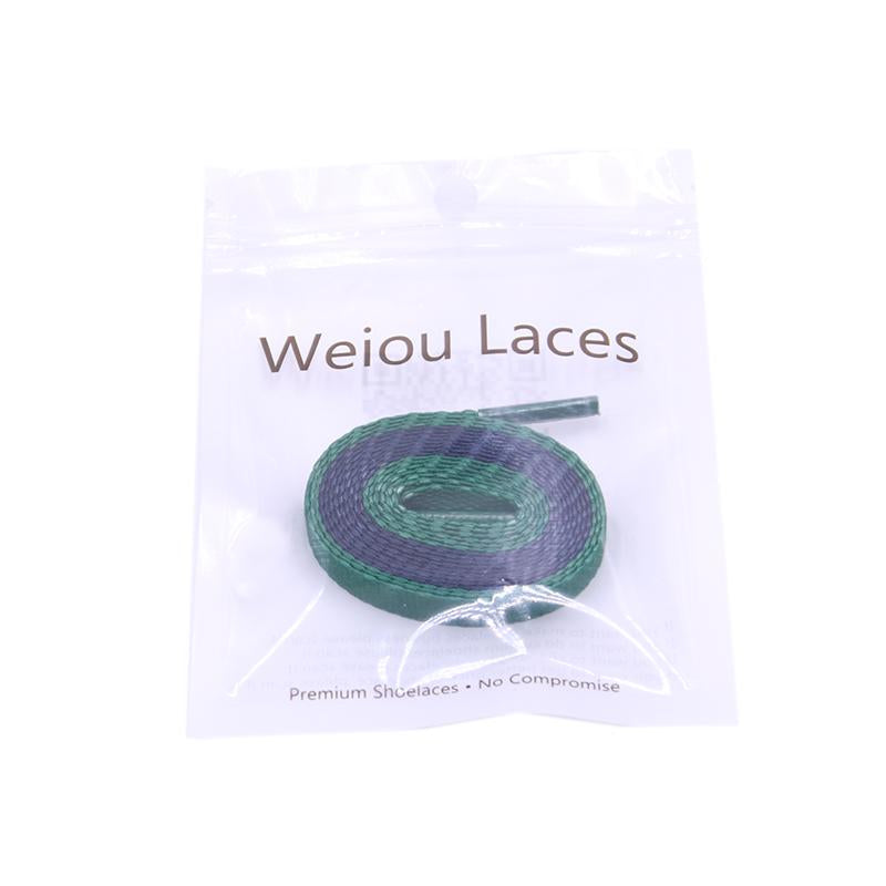 Weiou Laces New Fashion Trend Shoelaces 0.8CM Flat Two Color Shoestrings Colorful Heat Transfer