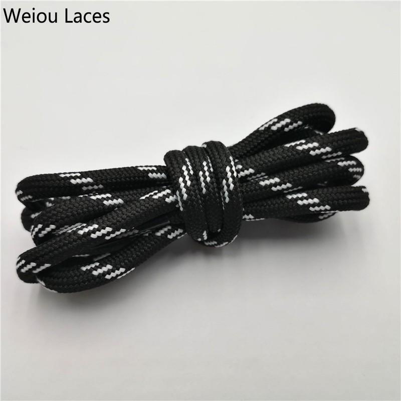 Weiou 5.5mm Outdoor Hiking Sports Dad Shoelace Striped Polyester Shoestring Round Laces Factory