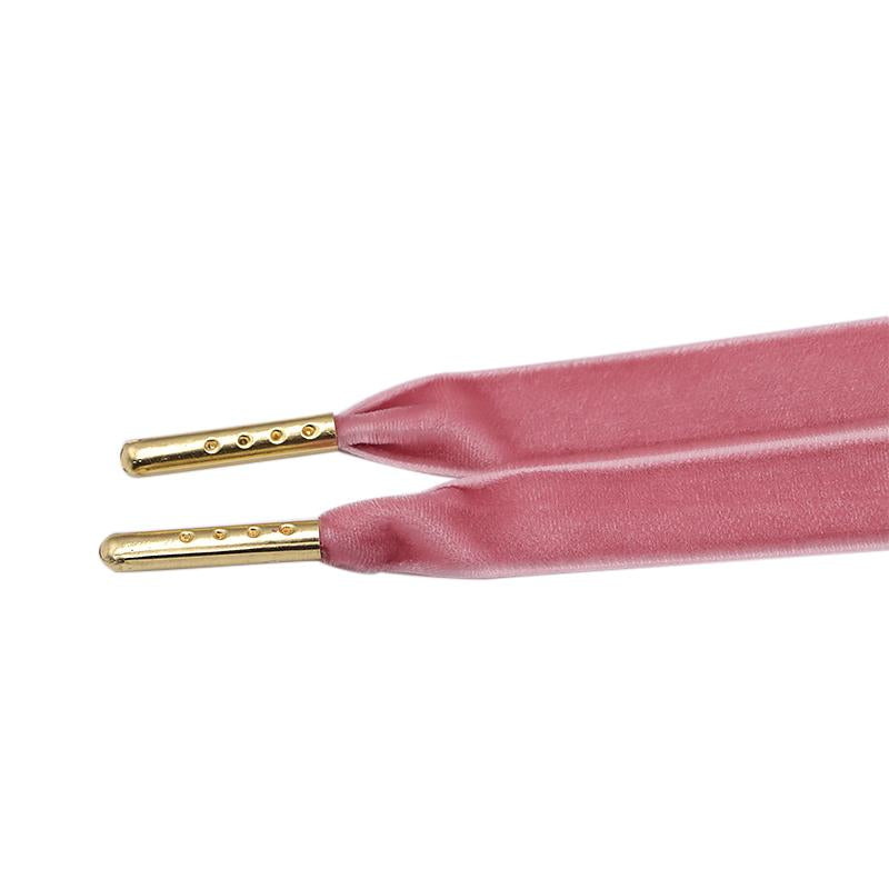 1.27CM Fluff Velvet Red Pink Peach Lace Single-Sded Cashmere Golden Metal Aglets Cords For Women