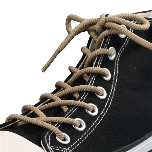 Weiou Classical Solid Shoelaces 0.45cm Round Khaki Color Spiral Polyester Shoe Laces For Adults