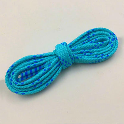 Marine Style 1CM Double Colors Shoelaces Blue Navy Flat Shape Polyester Shoelaces Be Suit For Canvas