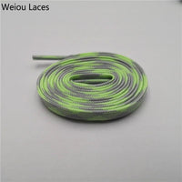 Weiou Trend Personality Sport Men Women Flat Two Tone Glow In The Dark Shoe Laces Luminous Shoelace