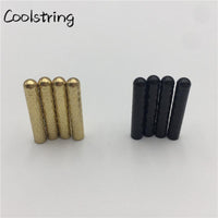 4pcs/Set Close Mouth Type Shiny Shoelaces Metal Tips DIY 4x22mm Highlight Ends Of Shoestrings Gold