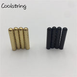 4pcs/Set Close Mouth Type Shiny Shoelaces Metal Tips DIY 4x22mm Highlight Ends Of Shoestrings Gold