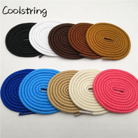 1 Pair Solid Color Round Shoe Laces Unisex Casual Shoelaces Sneakers Shoestring For Canvas Shoes