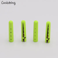 4 Latchet Fluorescent Yellow Orange Painting Metal Tips For Shoelace Drawstring Clothing Hoodie DIY