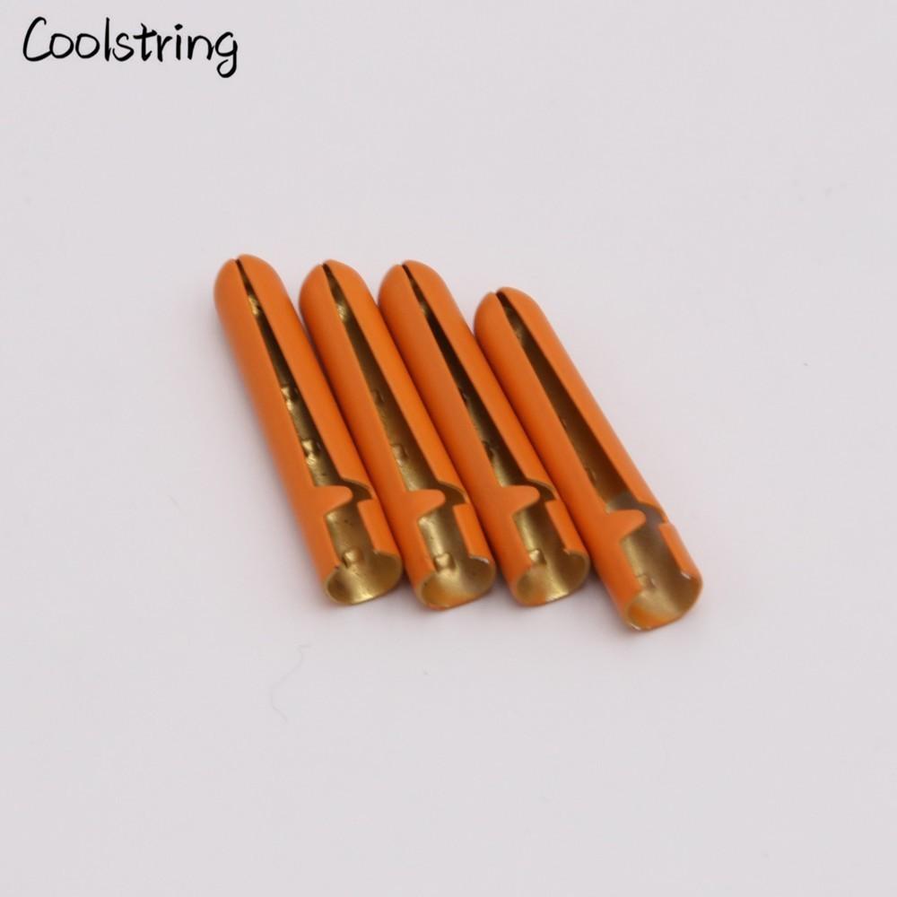 New 4pcs/Set 4-23mm Fluorescent Yellow Orange Painting Metal Tips For Shoelace Drawstring Clothing