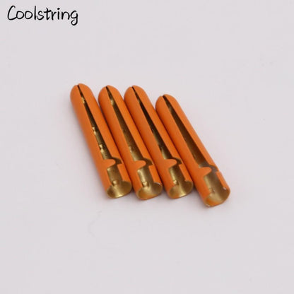 New 4pcs/Set 4-23mm Fluorescent Yellow Orange Painting Metal Tips For Shoelace Drawstring Clothing