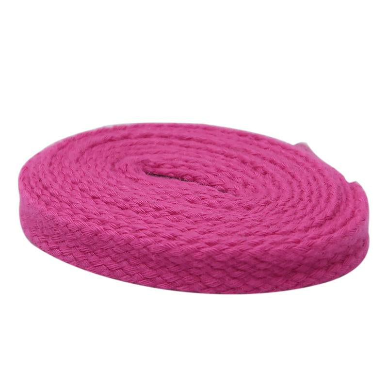 Weiou Shoe Accessory 7MM Bright Color Flat Shoelaces Double-Layer Polyester Man Women Sneaker Laces