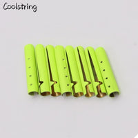 New 4pcs/Set 4-23mm Fluorescent Yellow Orange Painting Metal Tips For Shoelace Drawstring Clothing