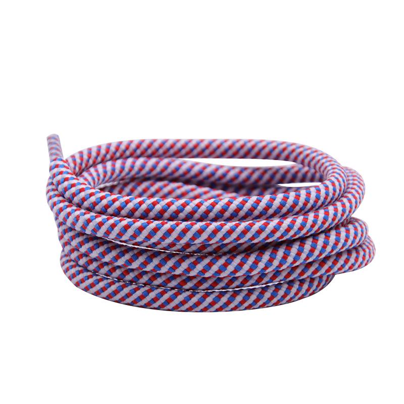 Weiou Sport Sneaker Canvas Shoelaces 0.45 Cm Diameter Round Rope Three Color Spiral Polyester Shoe