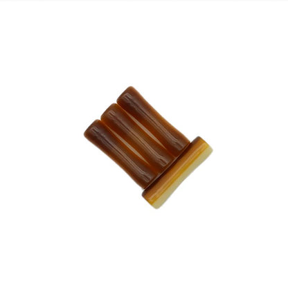 New Weiou 5.9*22mm Premium Rope Aglets Brown Beige Colours Shoe Lace Ends 4 pcs/lot Double-sided