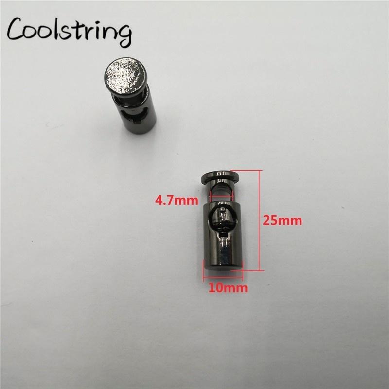 2pcs/Set METAL Cord Locks Spring Stopper Toggle Lock Ends Shoe Buckle Stoppers Shoelaces Rope Alloy