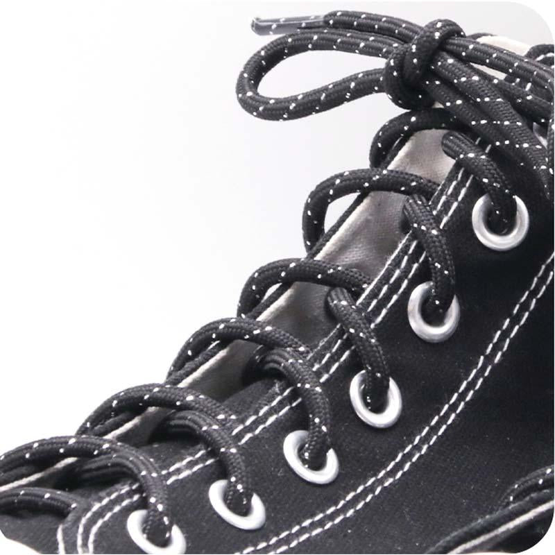 4.5MM Black Silver Round Ropes 60-180CM Laces For Free Selection Cheaper Cords For Hiking Boots